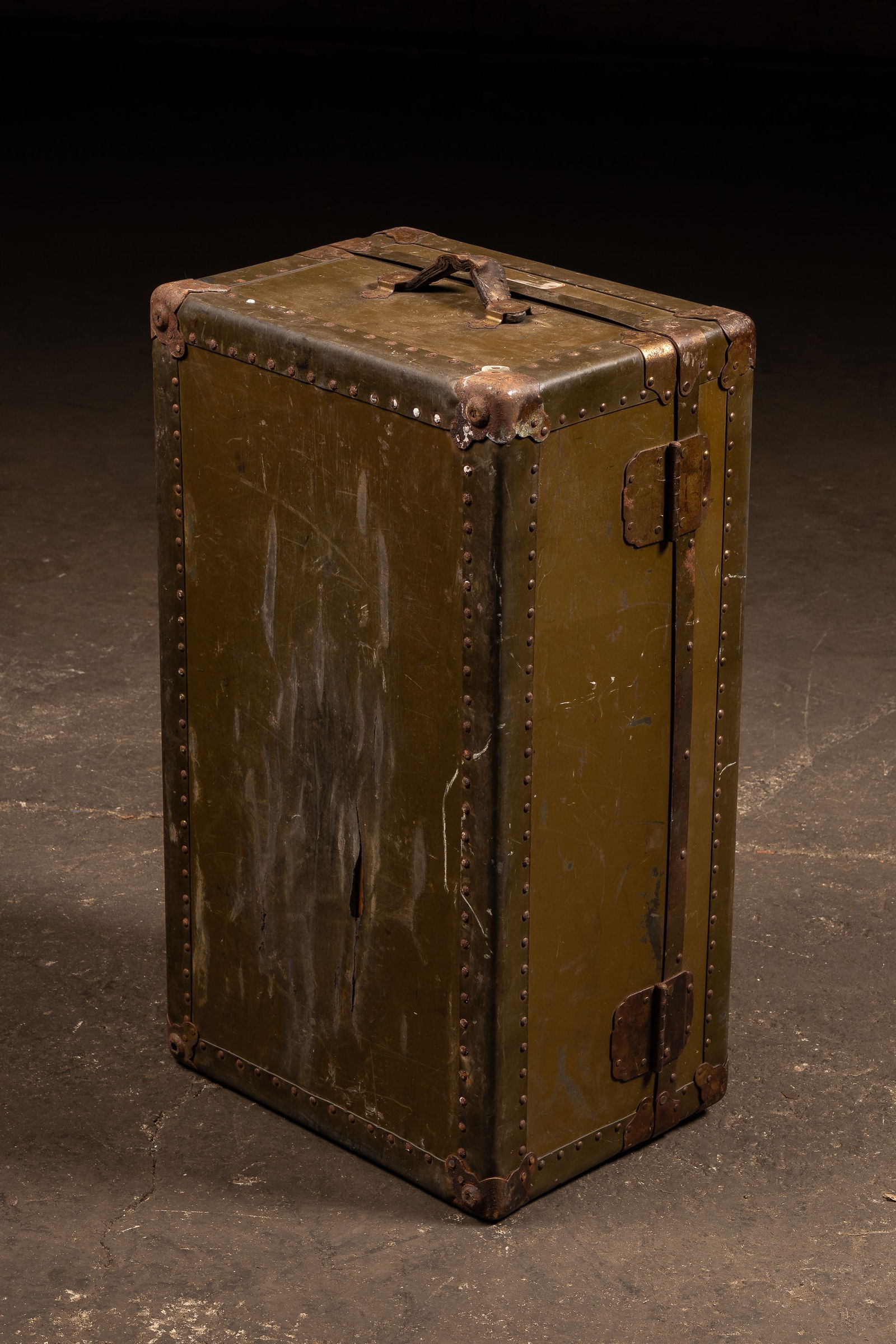 Olive Green Steamer Chest - 2