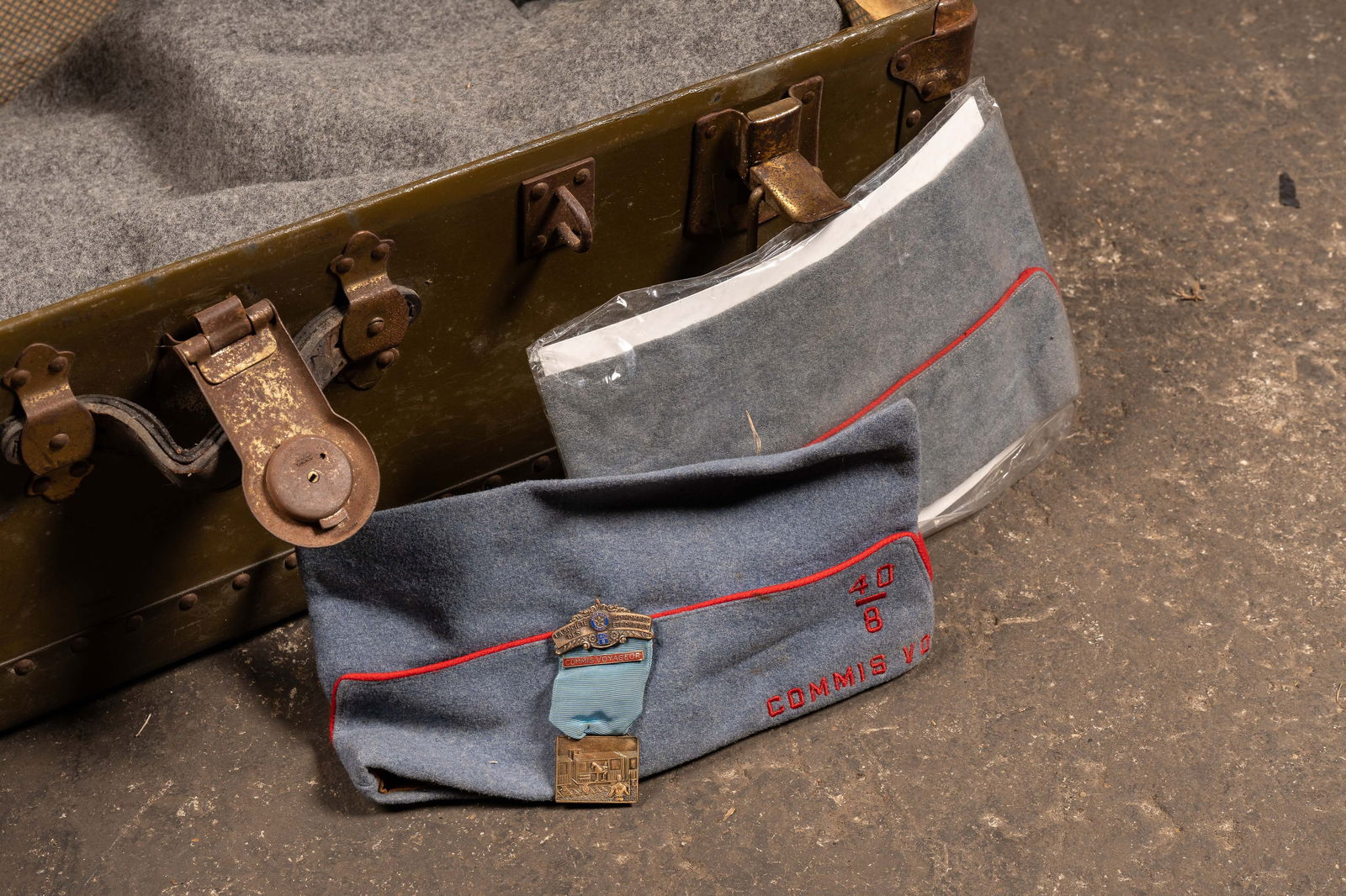 Olive Green Steamer Chest - 7