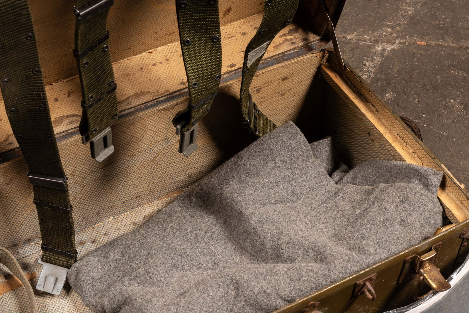 Olive Green Steamer Chest - 8