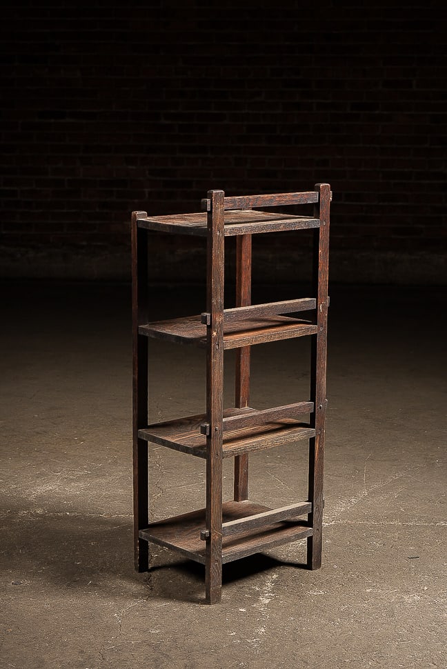 Mission-Style Open Bookcase - 4