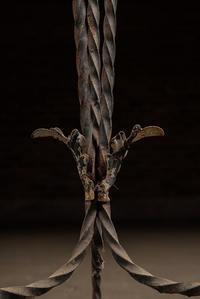 Twisted Iron Floor Stand - 4