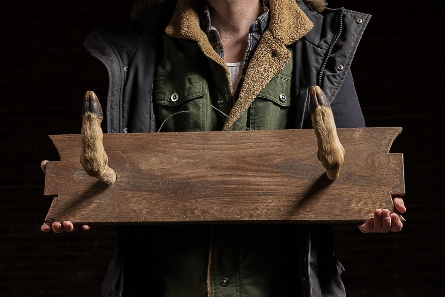 Deer Hoof Wall Rack: **NOTE: Any shipping quotes provided on this screen are provided by Live Auctioneers. For an in-house shipping quote on this lot, please reach out to us at rockauctiongallery@gmail.com.** 