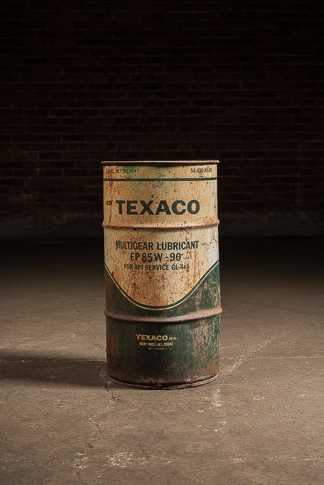 Texaco Multigear Lubricant Oil Drum: **NOTE: Any shipping quotes provided on this screen are provided by Live Auctioneers. For an in-house shipping quote on this lot, please reach out to us at rockauctiongallery@gmail.com.** 