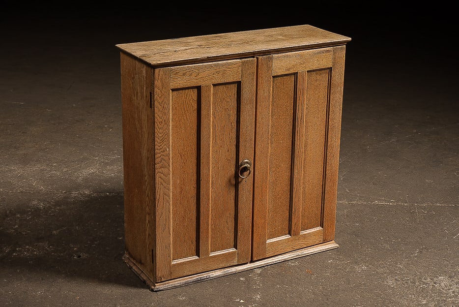 Antique Quarter-Sawn Oak Two-Door Cabinet (1 of 5)