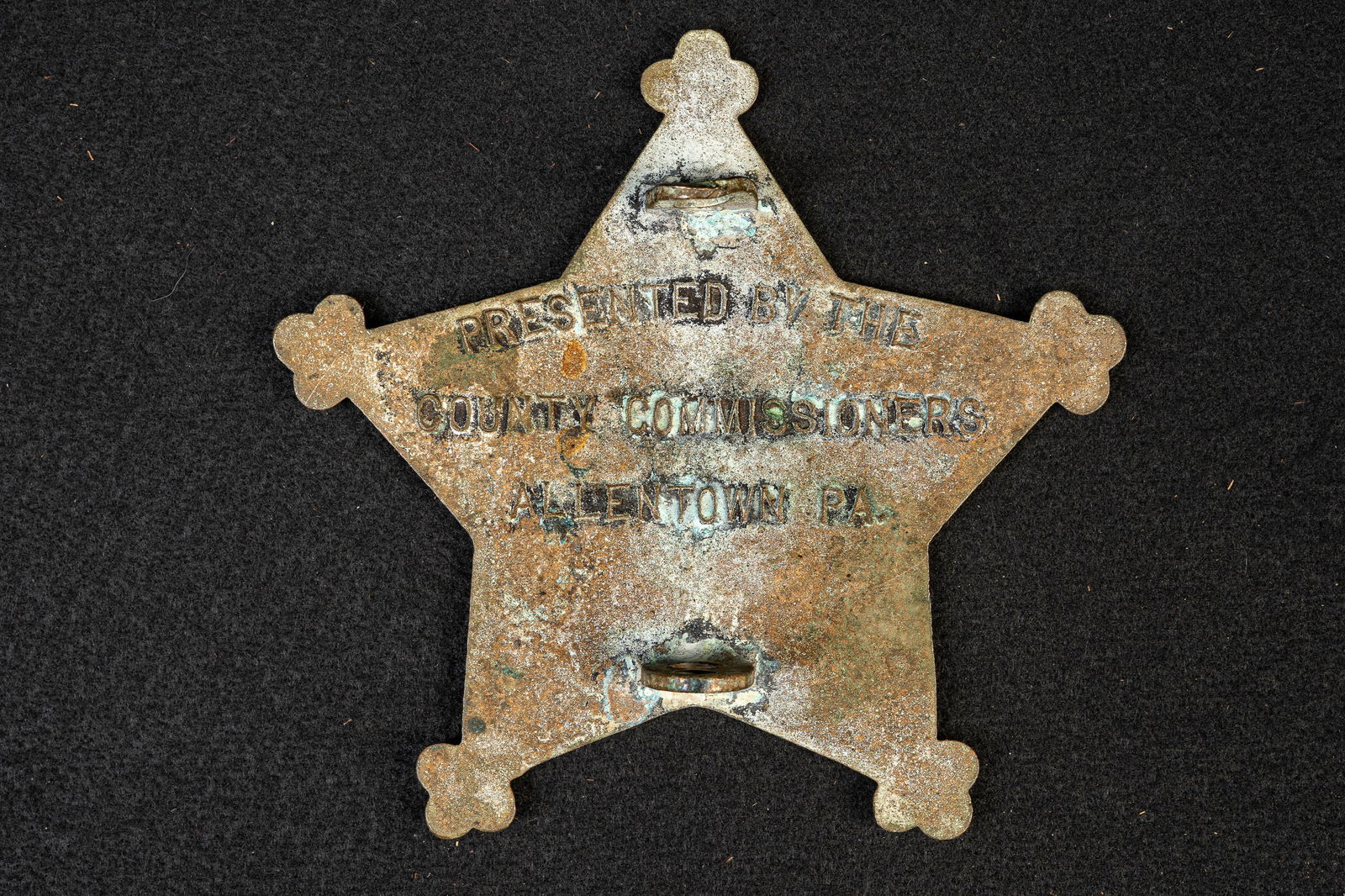 Pair of Cast Bronze G.A.R. 1860s PA Star Badges: **NOTE: Any shipping quotes provided on this screen are provided by Live Auctioneers. For an in-house shipping quote on this lot, please reach out to us at rockauctiongallery@gmail.com.** 