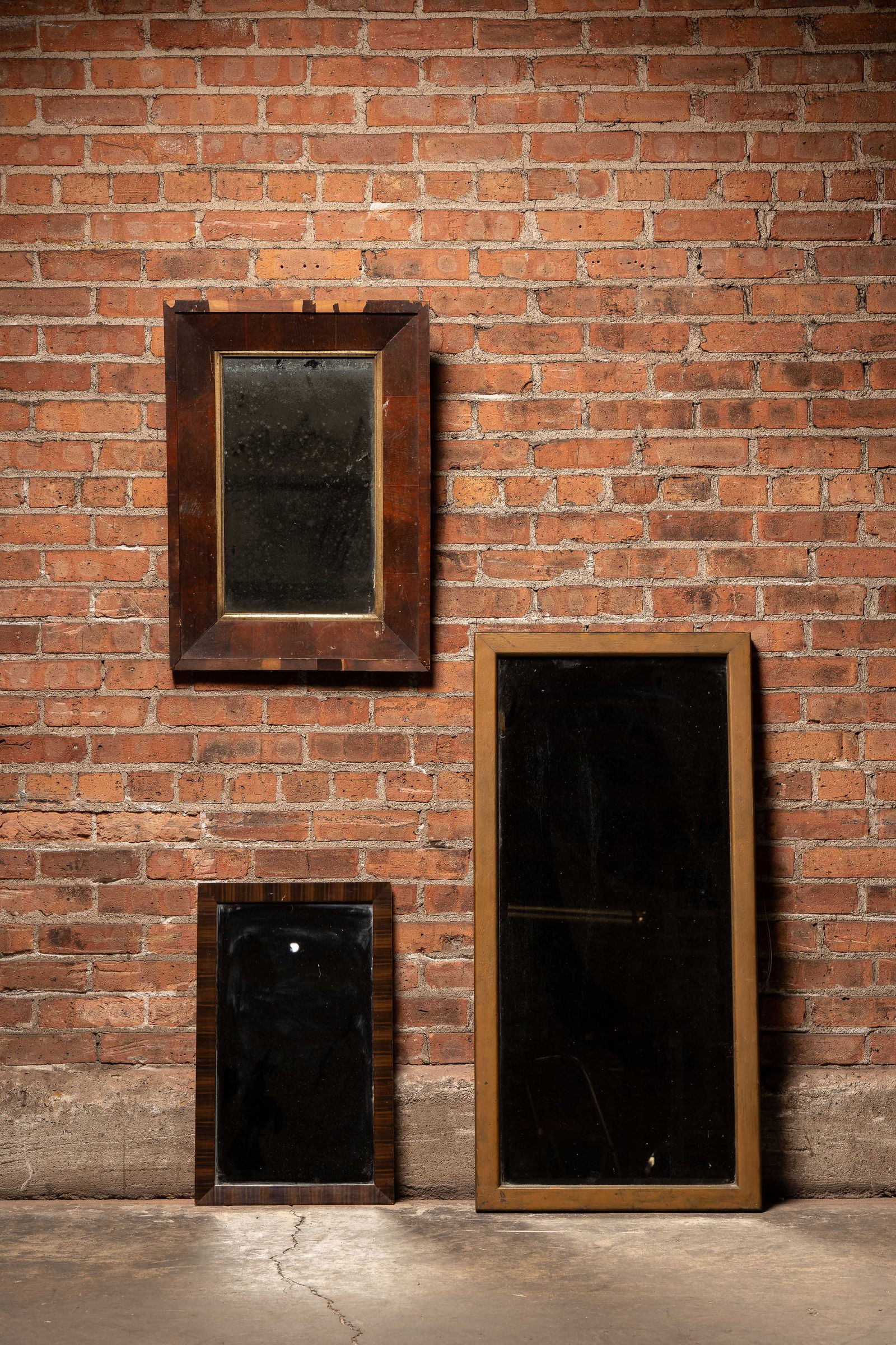 Lot Of Three Antique Mirrors: **NOTE: Any shipping quotes provided on this screen are provided by Live Auctioneers. For an in-house shipping quote on this lot, please reach out to us at rockauctiongallery@gmail.com.** 