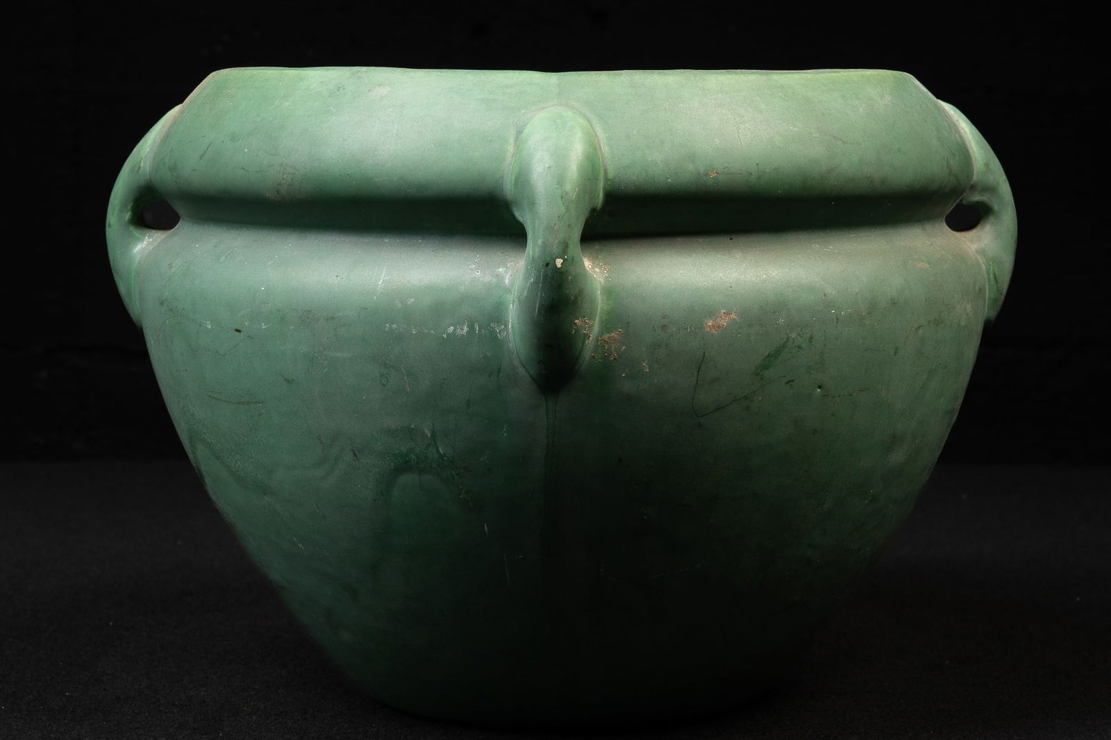 Matte Green Jardini?¨re with Loop Handles (1 of 9)