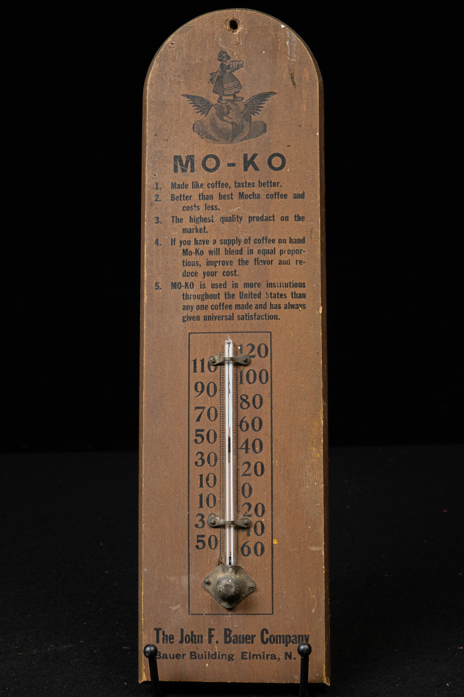 MO-KO Coffee Advertising Wall Thermometer: **NOTE: Any shipping quotes provided on this screen are provided by Live Auctioneers. For an in-house shipping quote on this lot, please reach out to us at rockauctiongallery@gmail.com.** 