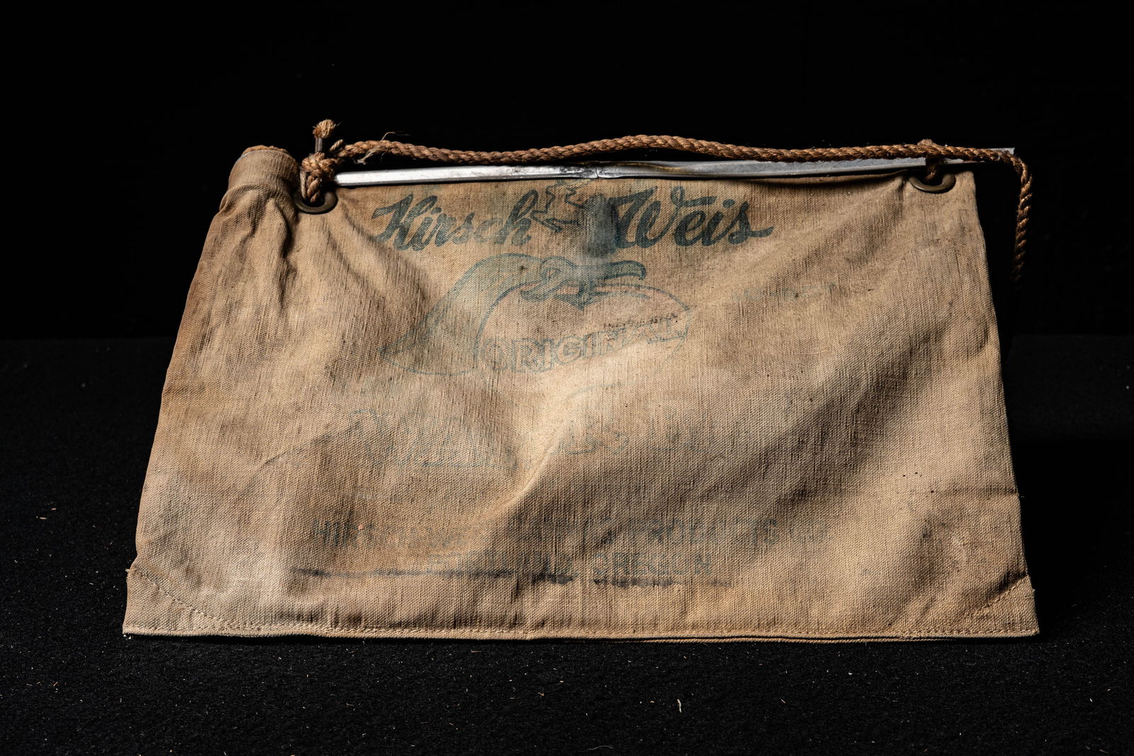 Hirsch & Weis Canvas Water Bag: **NOTE: Any shipping quotes provided on this screen are provided by Live Auctioneers. For an in-house shipping quote on this lot, please reach out to us at rockauctiongallery@gmail.com.** 