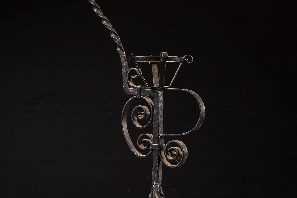 Wrought Iron Adjustable Floor Stand - 3