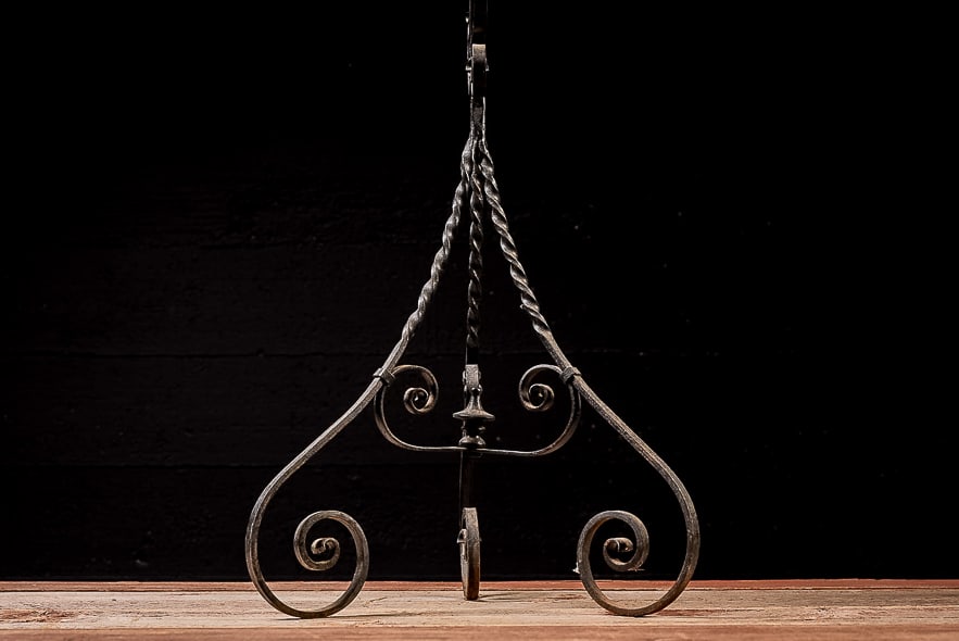 Wrought Iron Adjustable Floor Stand - 4