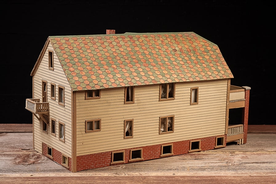 Hand-Built Wooden House: **NOTE: Any shipping quotes provided on this screen are provided by Live Auctioneers. For an in-house shipping quote on this lot, please reach out to us at rockauctiongallery@gmail.com.** 