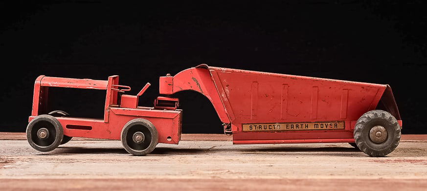 Structo Earth Mover Tractor and Scraper Toy - 3