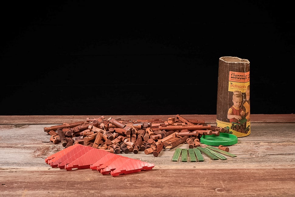 Lot of Assorted Lincoln Logs: **NOTE: Any shipping quotes provided on this screen are provided by Live Auctioneers. For an in-house shipping quote on this lot, please reach out to us at rockauctiongallery@gmail.com.** 