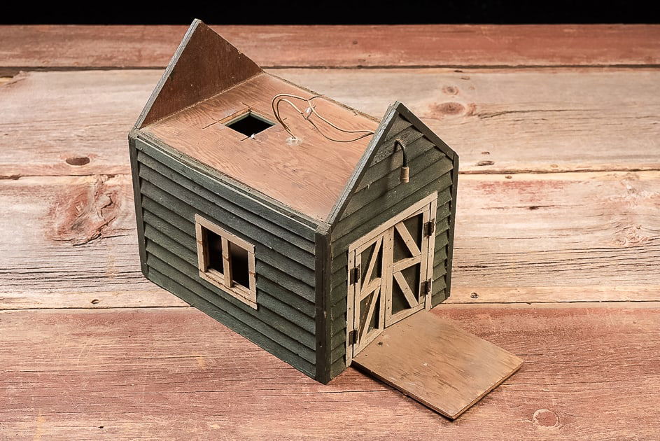 Early 20th Cent. Shop-Made Barn w Exterior Lamp (1 of 8)