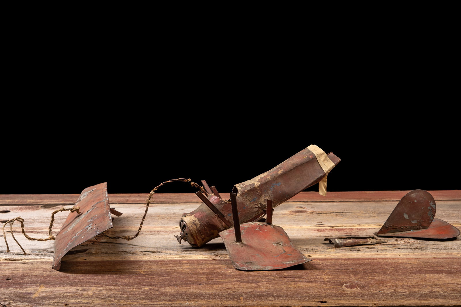 Vtg. Disassembled WWII-Era Motorized Plane Toy: **NOTE: Any shipping quotes provided on this screen are provided by Live Auctioneers. For an in-house shipping quote on this lot, please reach out to us at rockauctiongallery@gmail.com.** C-19547