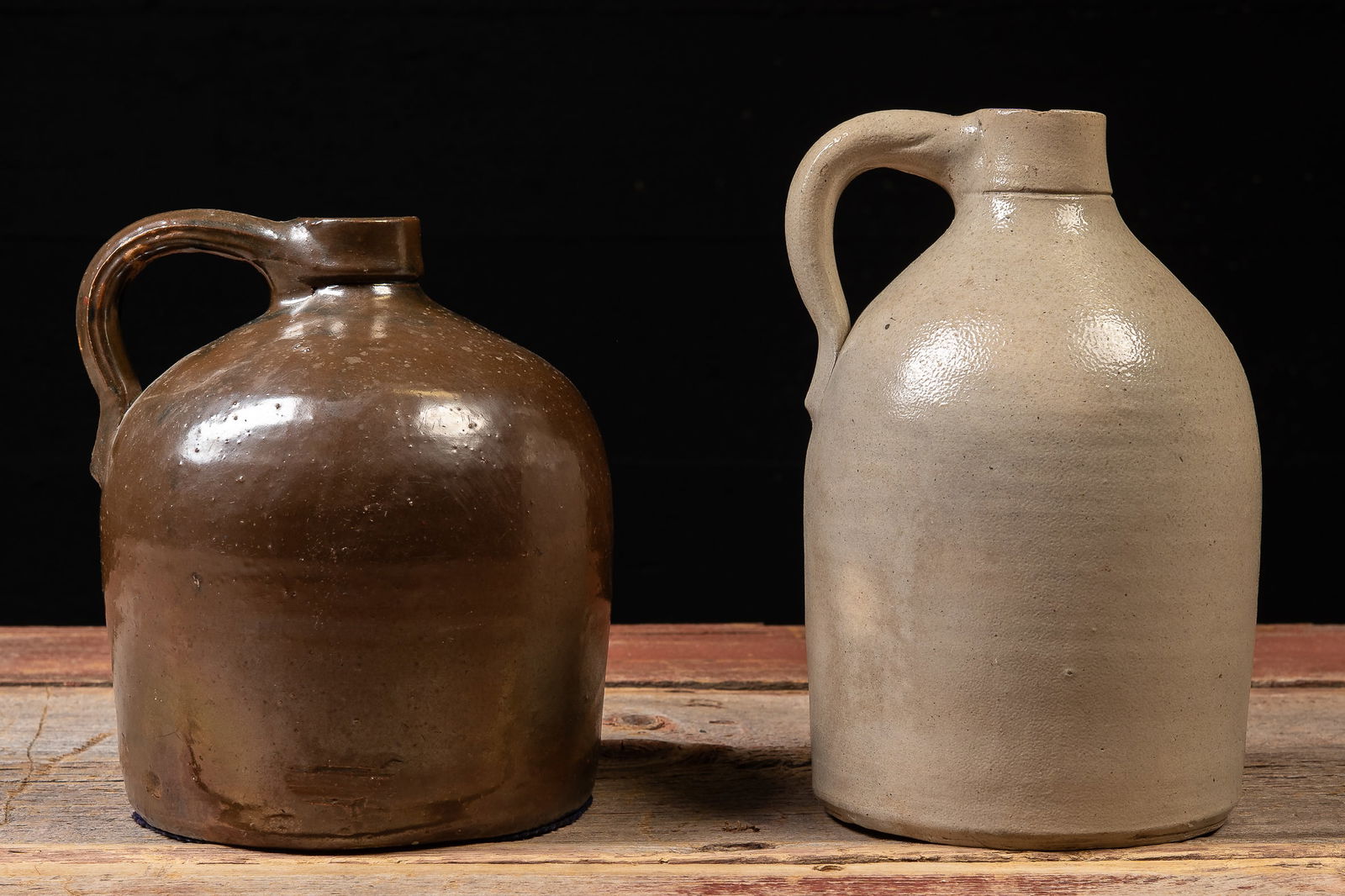 Pair of Vintage Stoneware Jug-Form Vessels (1 of 8)