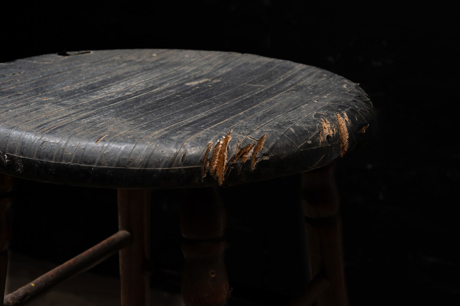 Antique Tavern Bar Stool - 3