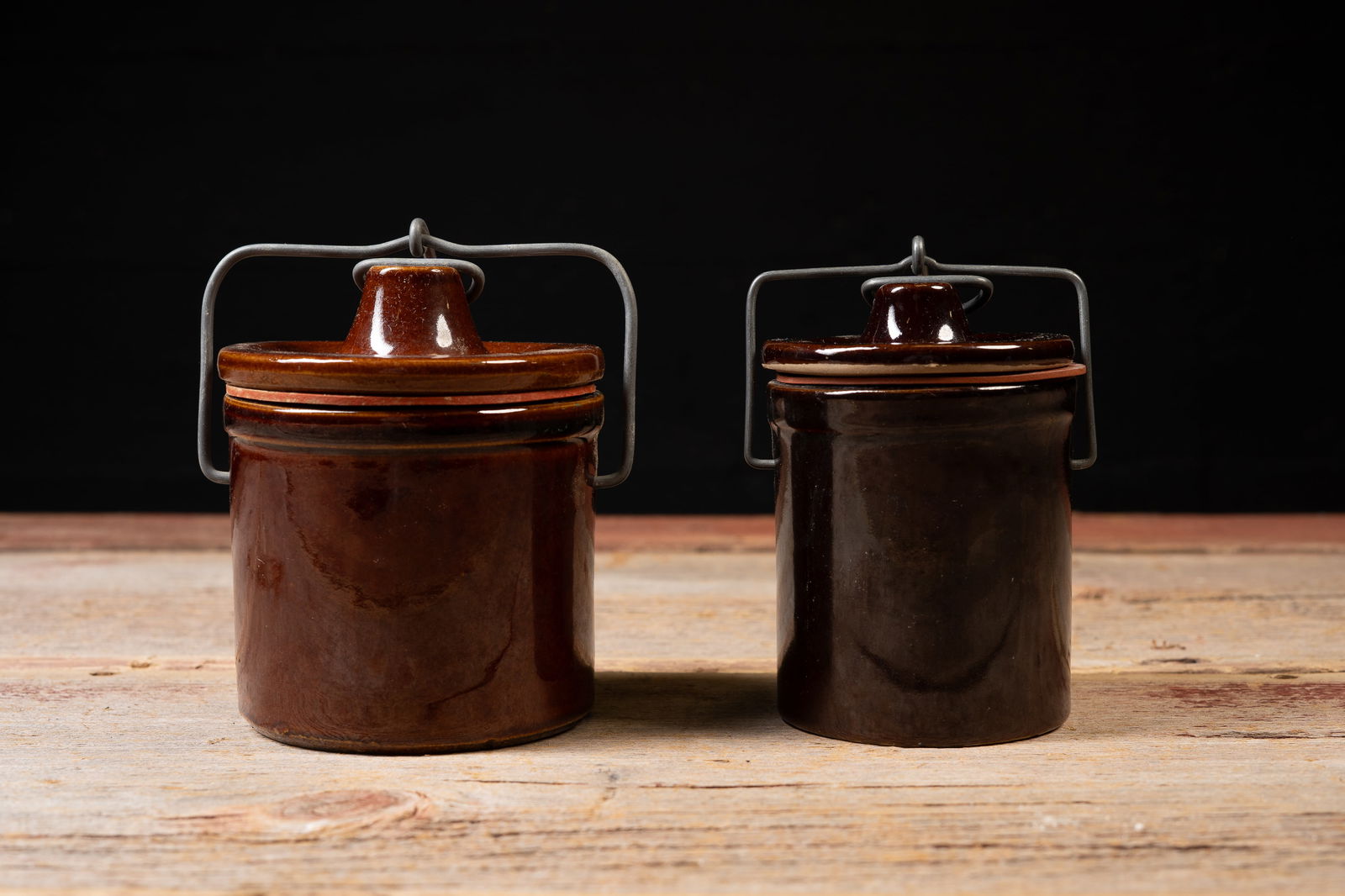 Vintage Stoneware Bail-Lid Storage Jars (1 of 11)