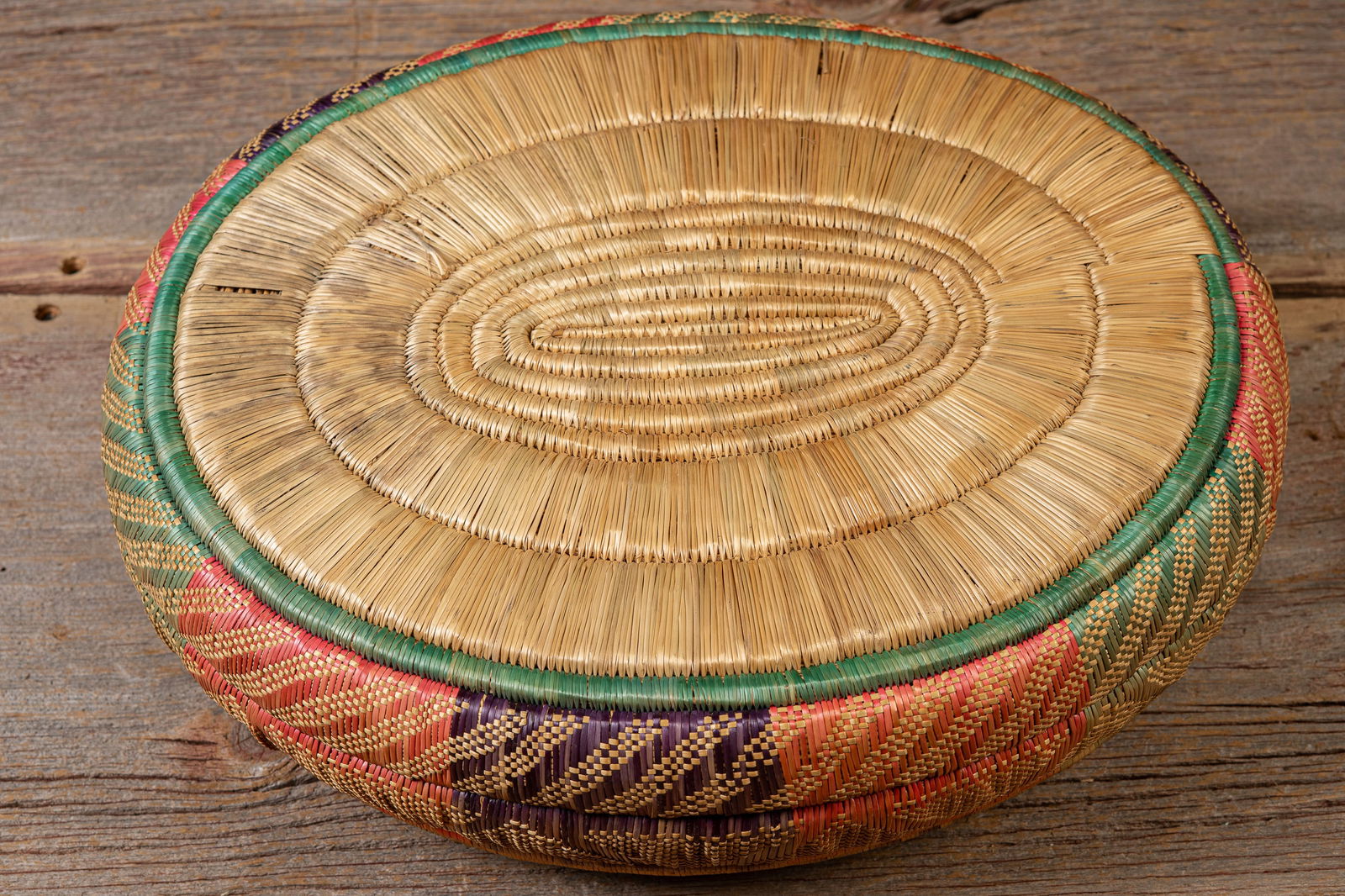 Native American Coiled Basket - 4