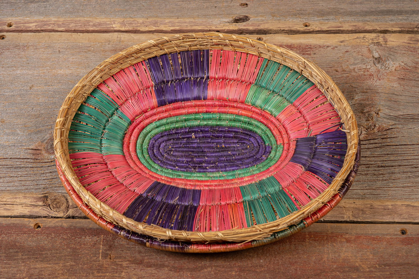 Native American Coiled Basket - 7