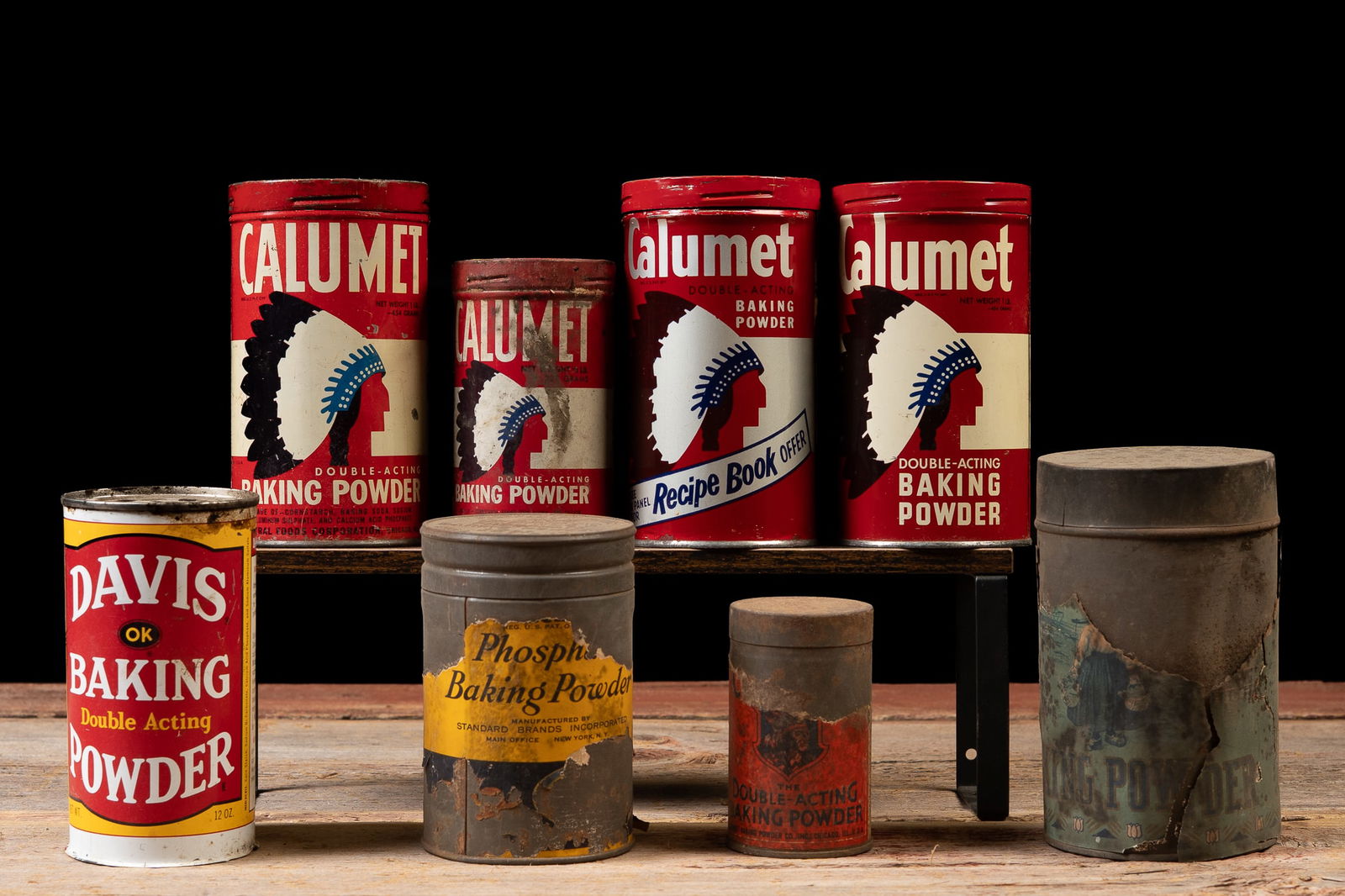 Lot of Antique and Vintage Kitchen Tins: **NOTE: Any shipping quotes provided on this screen are provided by Live Auctioneers. For an in-house shipping quote on this lot, please reach out to us at rockauctiongallery@gmail.com.** 