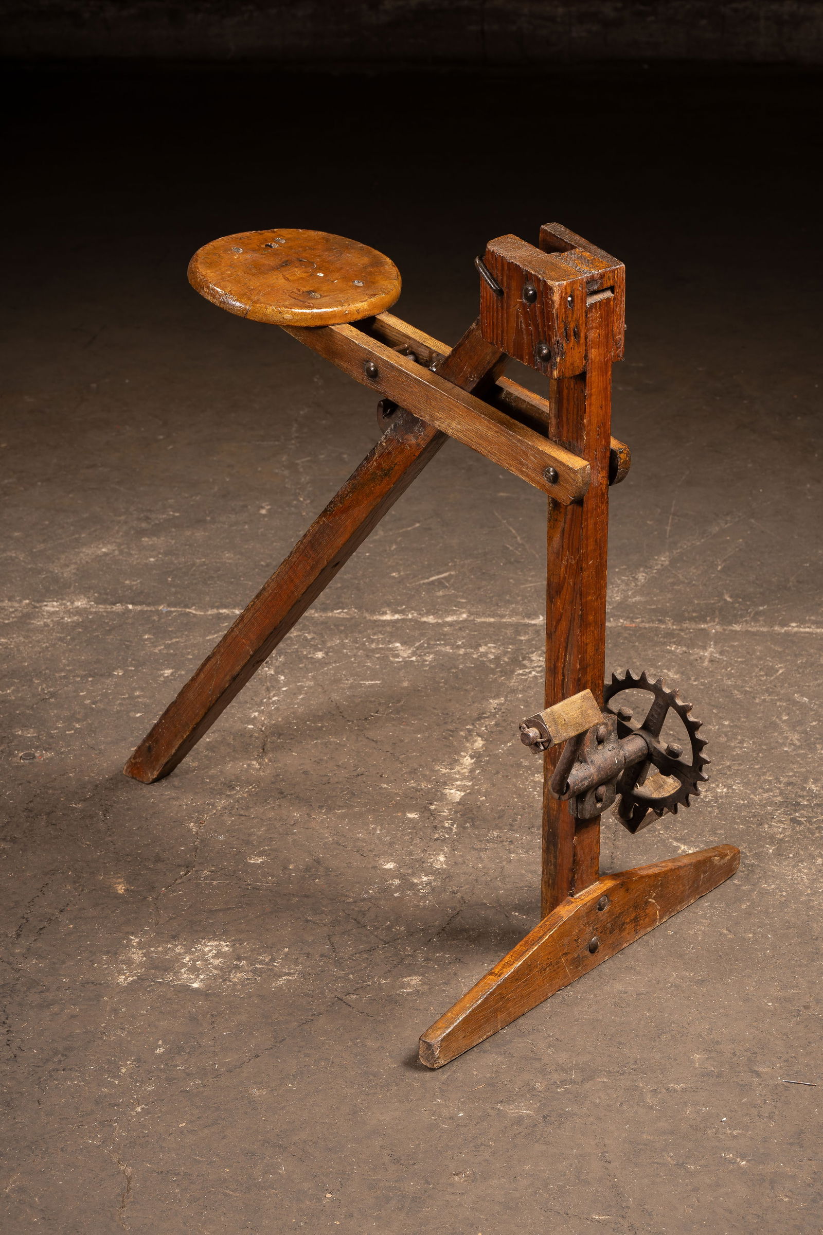 Primitive Wooden Pedal Machine (1 of 7)