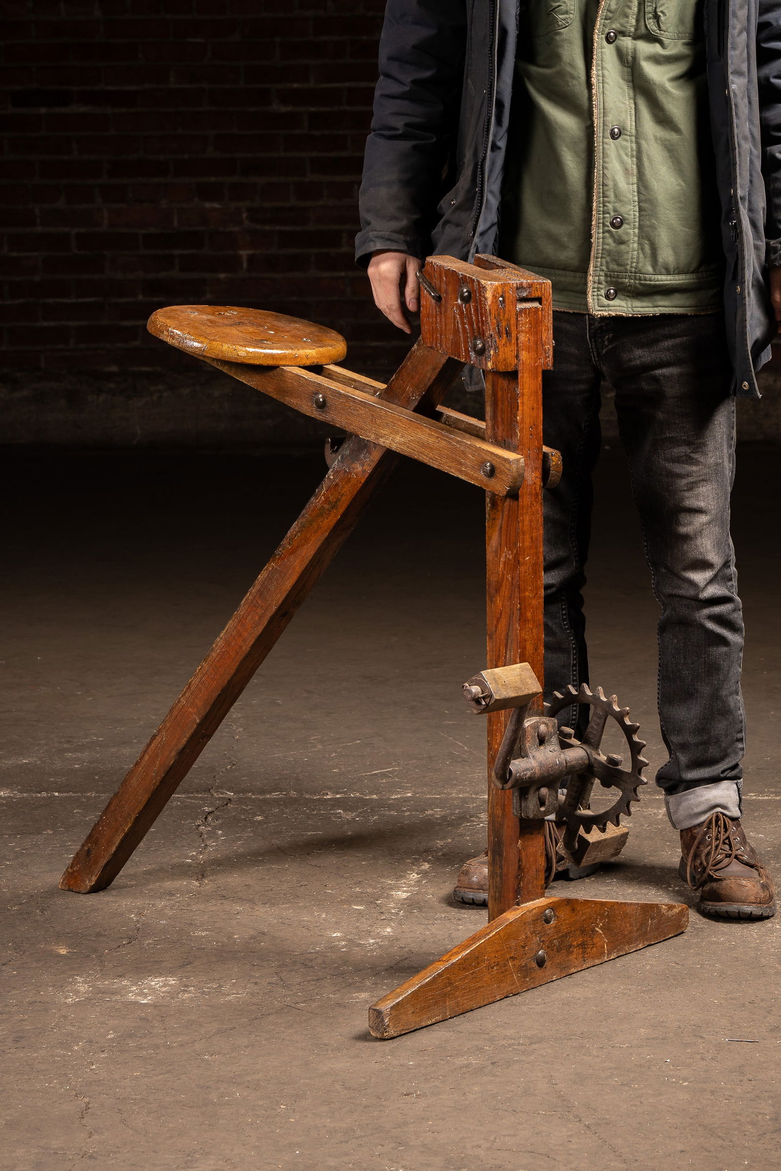 Primitive Wooden Pedal Machine - 4