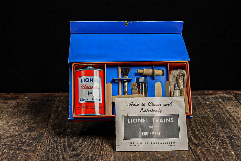 Lionel Train Lubricating and Maintenance Kit: **NOTE: Any shipping quotes provided on this screen are provided by Live Auctioneers. For an in-house shipping quote on this lot, please reach out to us at rockauctiongallery@gmail.com.** C-14608 This