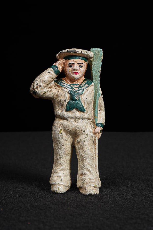 Antique Cast Iron Sailor Still Bank by Hubley (1 of 7)