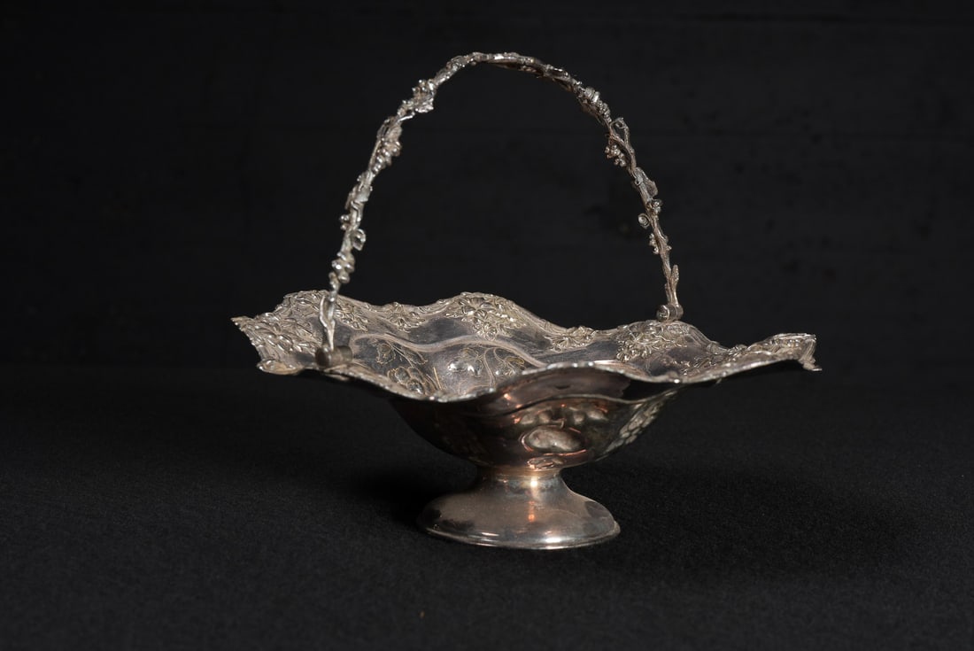 19th Century Victorian Silverplated Bridal Basket (1 of 10)