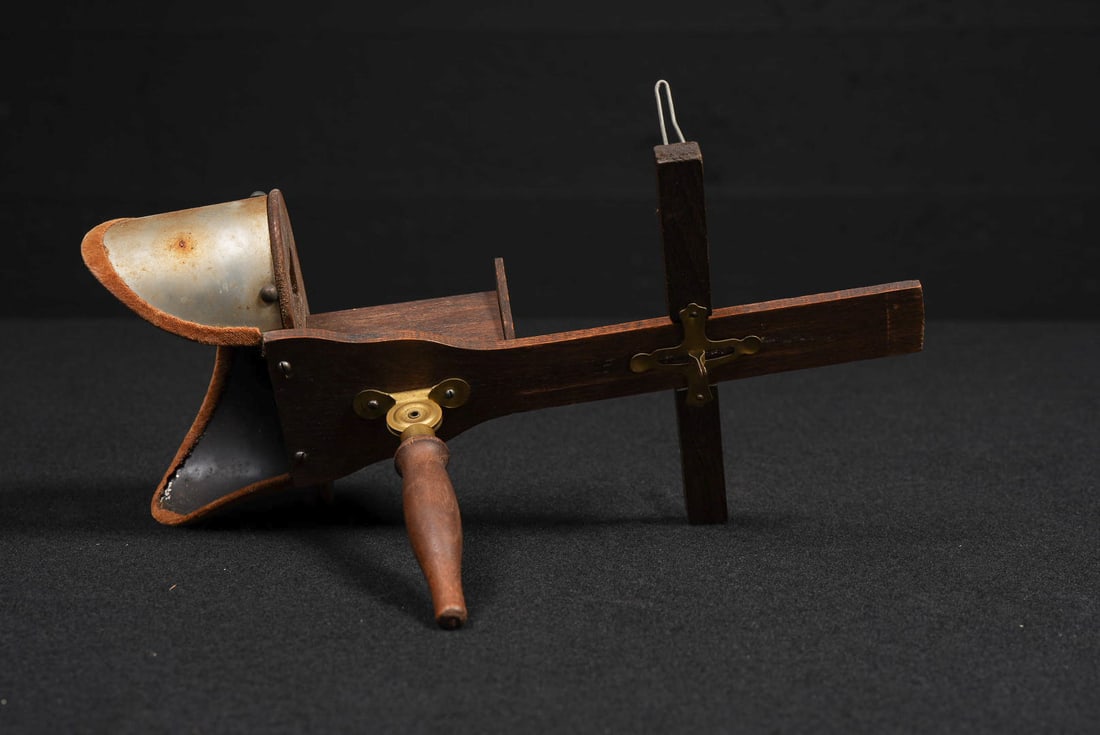 Handheld Wooden Stereoscope Viewer with Metal Hood (1 of 7)