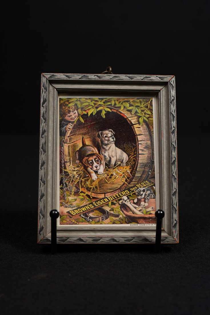 Antique Brown’s Iron Bitters Victorian Trade Card: **NOTE: Any shipping quotes provided on this screen are provided by Live Auctioneers. For an in-house shipping quote on this lot, please reach out to us at rockauctiongallery@gmail.com.** C-17652 c. 1