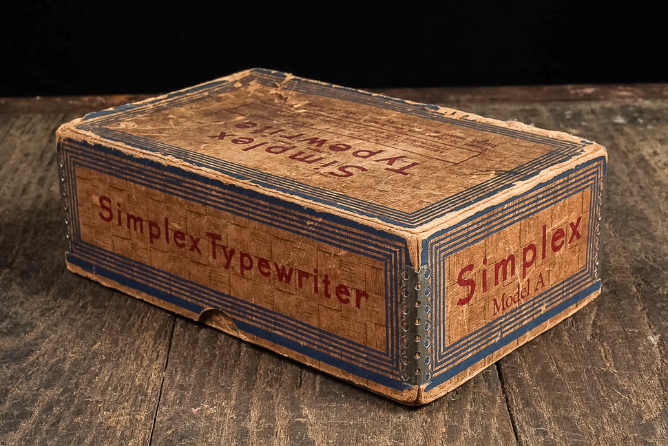 Simplex Model A Typewriter in Original Box - 11