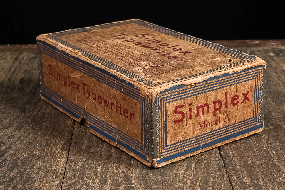 Simplex Model A Typewriter in Original Box - 12