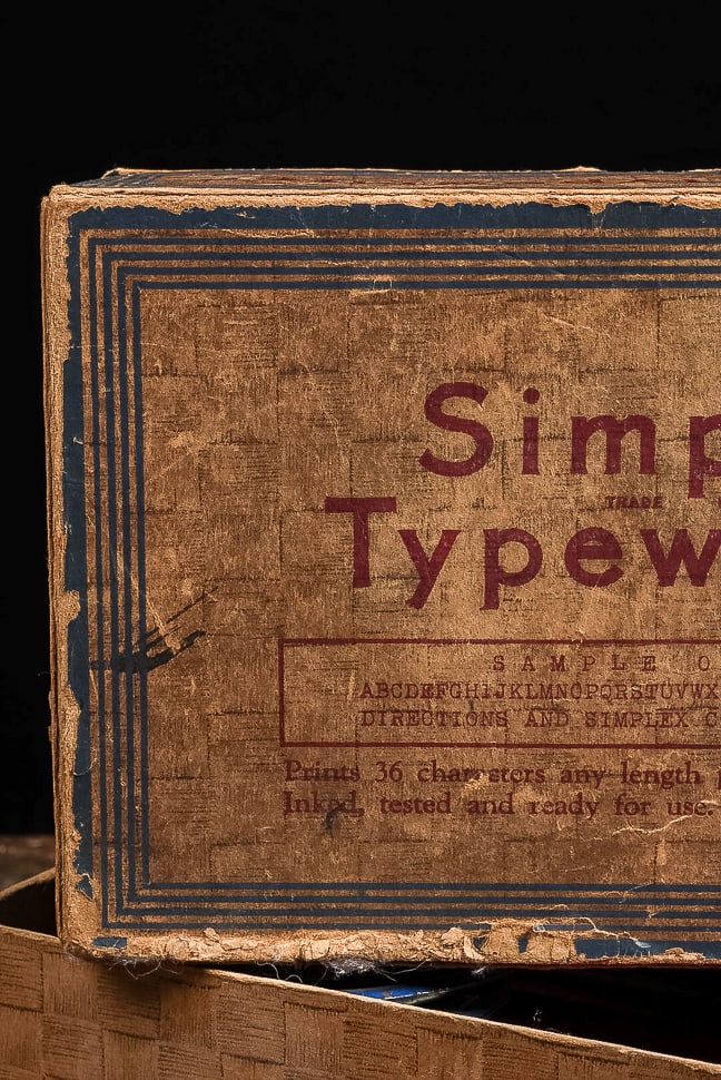 Simplex Model A Typewriter in Original Box - 8