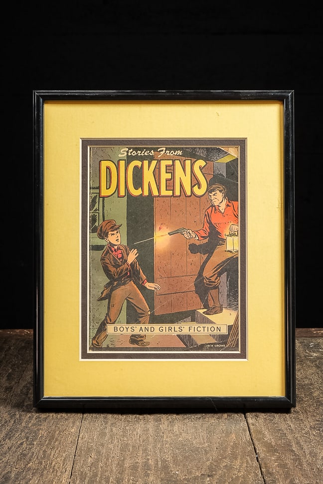 Dickens Boys’ and Girls’ Fiction Book Frame: **NOTE: Any shipping quotes provided on this screen are provided by Live Auctioneers. For an in-house shipping quote on this lot, please reach out to us at rockauctiongallery@gmail.com.** C-14484 This