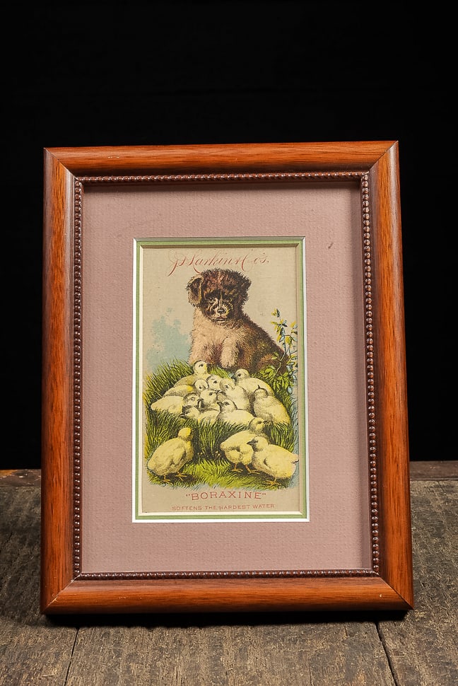 J.P. Harban and Co. Boraxine Advert Trade Card: **NOTE: Any shipping quotes provided on this screen are provided by Live Auctioneers. For an in-house shipping quote on this lot, please reach out to us at rockauctiongallery@gmail.com.** C-14443 This