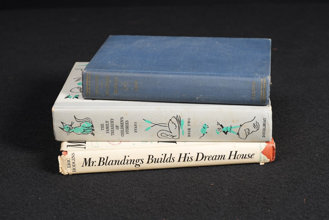 Lot of 3 Antique and Mid-Century Hardcover Books: **NOTE: Any shipping quotes provided on this screen are provided by Live Auctioneers. For an in-house shipping quote on this lot, please reach out to us at rockauctiongallery@gmail.com.** C-18351 c. 1