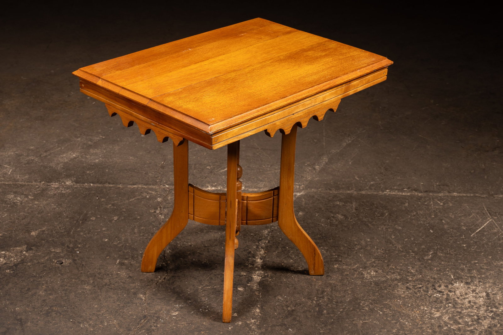 Eastlake-Style Side Table w Scalloped Molding (1 of 7)
