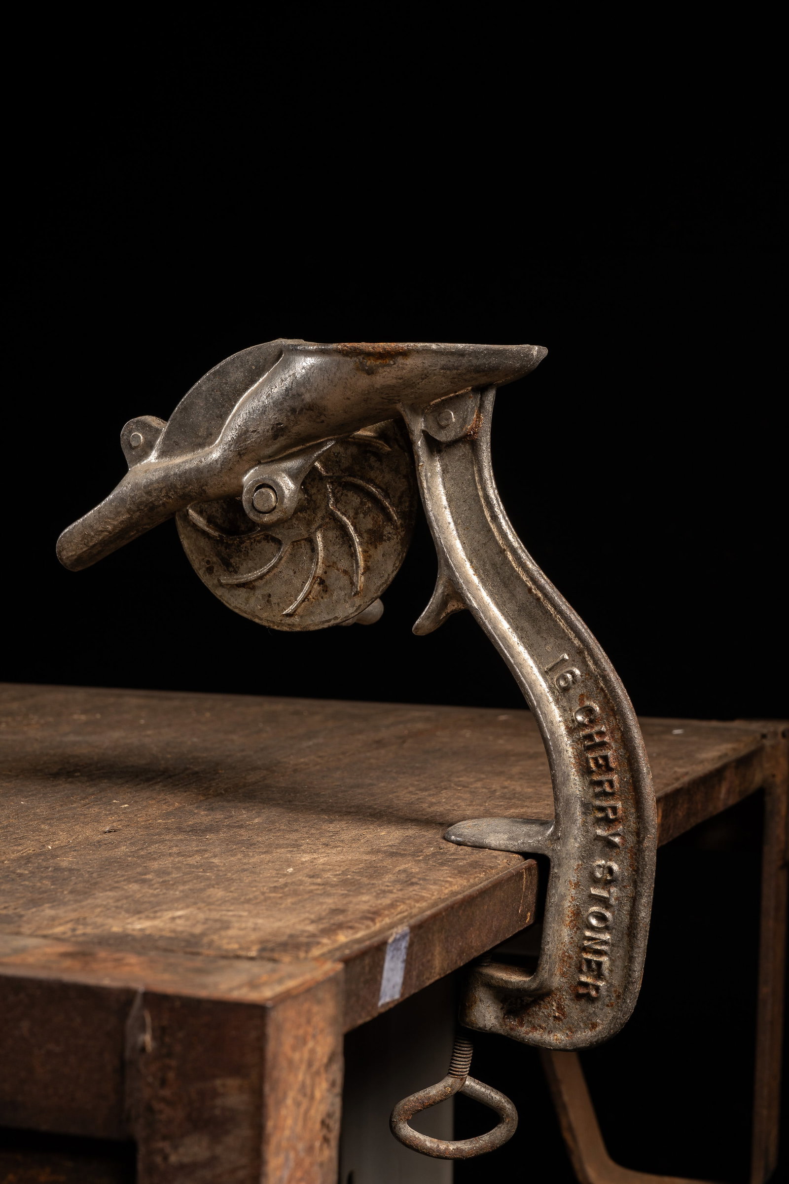 Early 20th C. Table-Mount Cherry Stoner No. 118: **NOTE: Any shipping quotes provided on this screen or on your Live Auctioneers invoice are provided by Live Auctioneers. In-house shipping is available on all lots. For in-house shipping quotes, plea