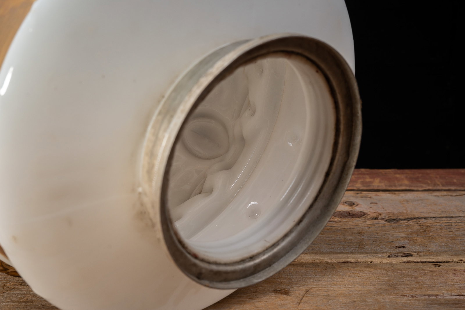 Standard Oil Gold Crown Milk Glass Gas Pump Globe - 8