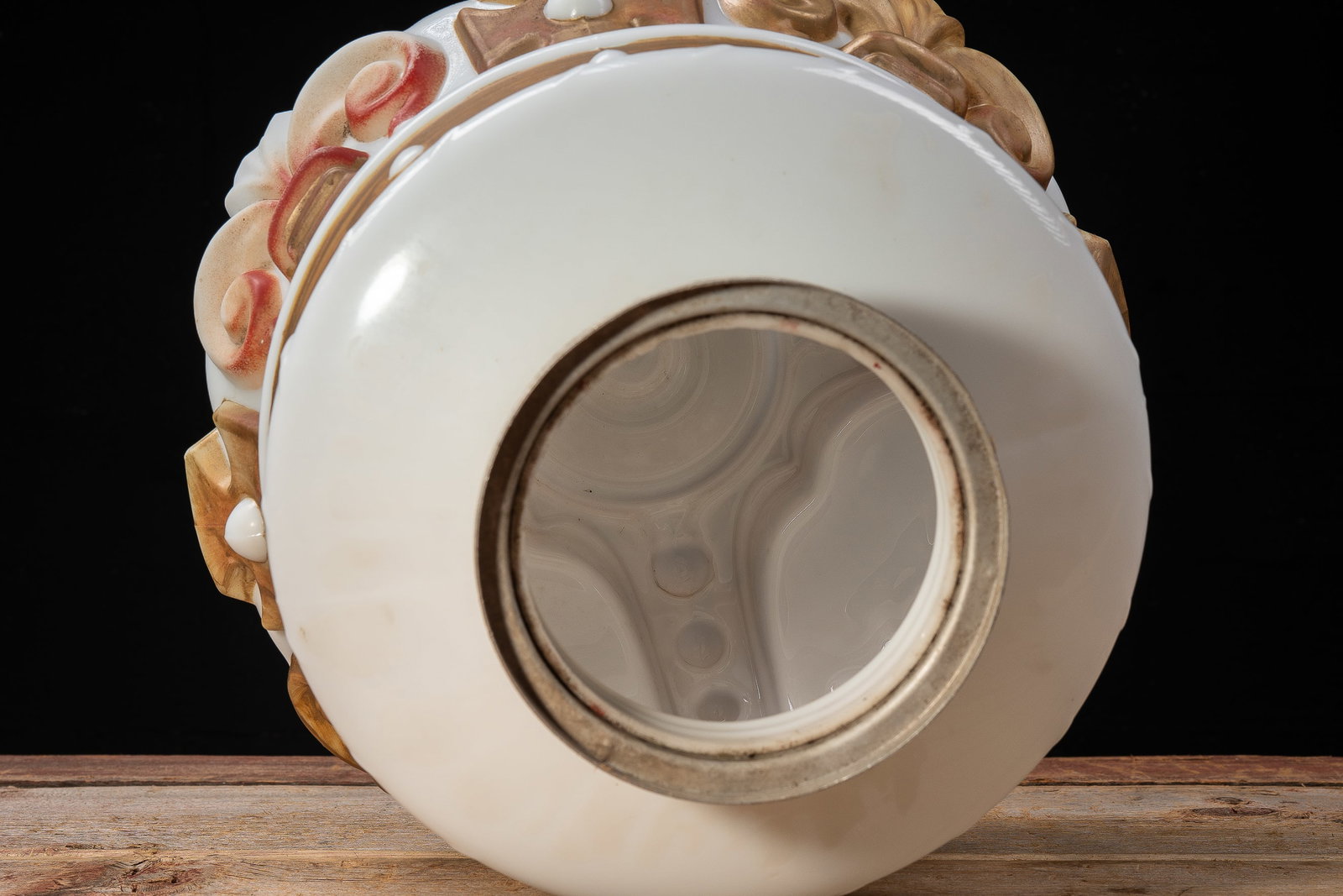 Standard Oil Gold Crown Milk Glass Gas Pump Globe - 9