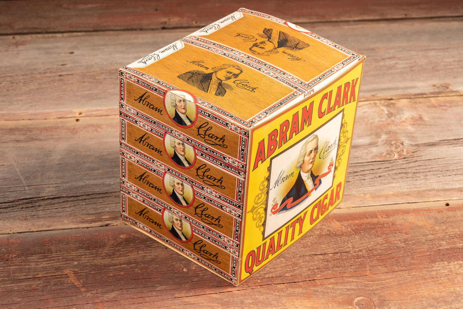 Abram Clark Cardstock Store Counter Display, 1930s: **NOTE: Any shipping quotes provided on this screen or on your Live Auctioneers invoice are provided by Live Auctioneers. In-house shipping is available on all lots. For in-house shipping quotes, plea