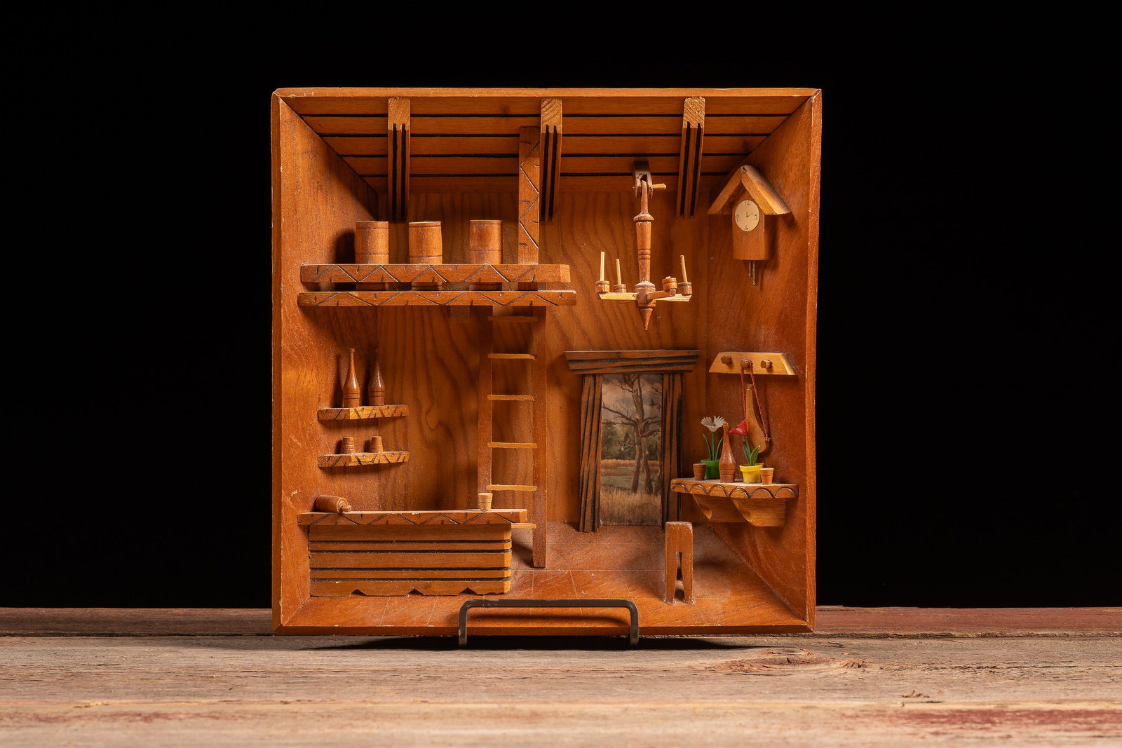 Handcrafted Miniature Rustic Cabin Diorama (1 of 7)