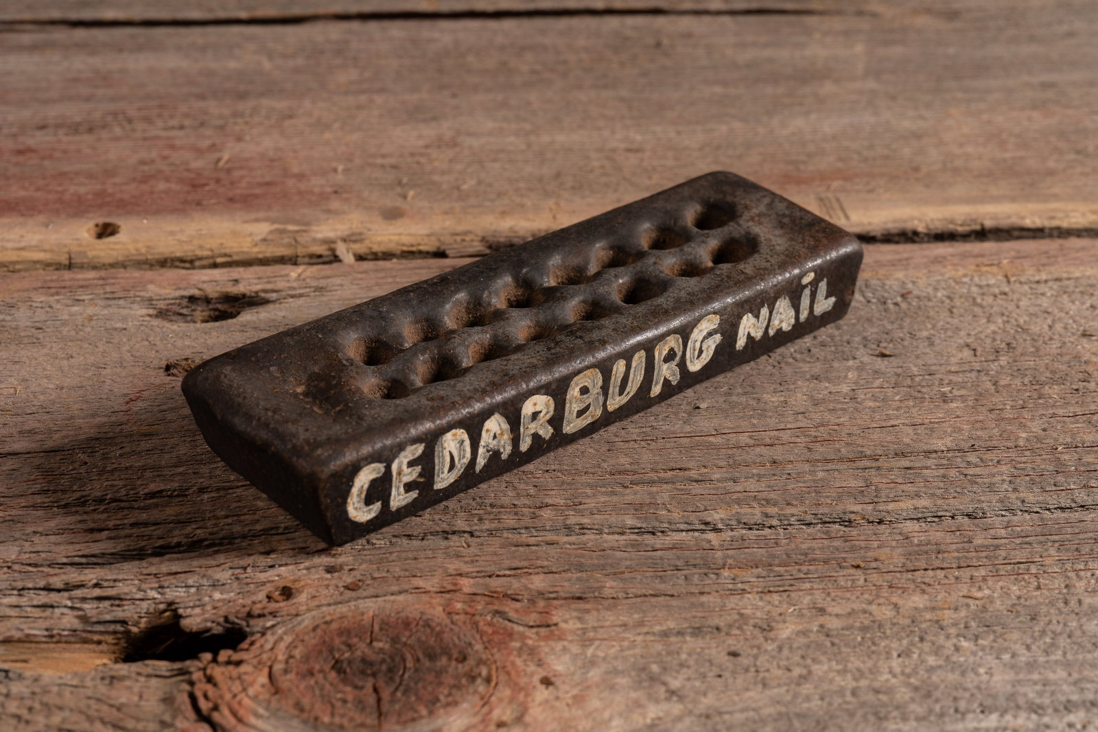 19th Century Cast Iron Nail Heading Block: **NOTE: Any shipping quotes provided on this screen or on your Live Auctioneers invoice are provided by Live Auctioneers. In-house shipping is available on all lots. For in-house shipping quotes, plea