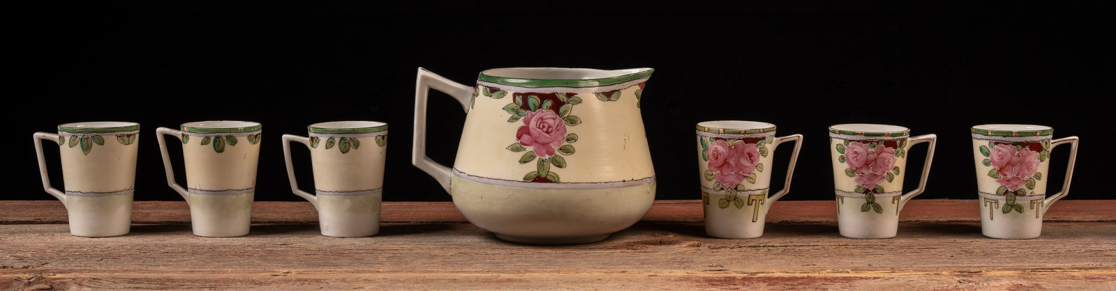 Early 20th C. -Nippon- Hand-Painted Porcelain Set: **NOTE: Any shipping quotes provided on this screen or on your Live Auctioneers invoice are provided by Live Auctioneers. In-house shipping is available on all lots. For in-house shipping quotes, plea