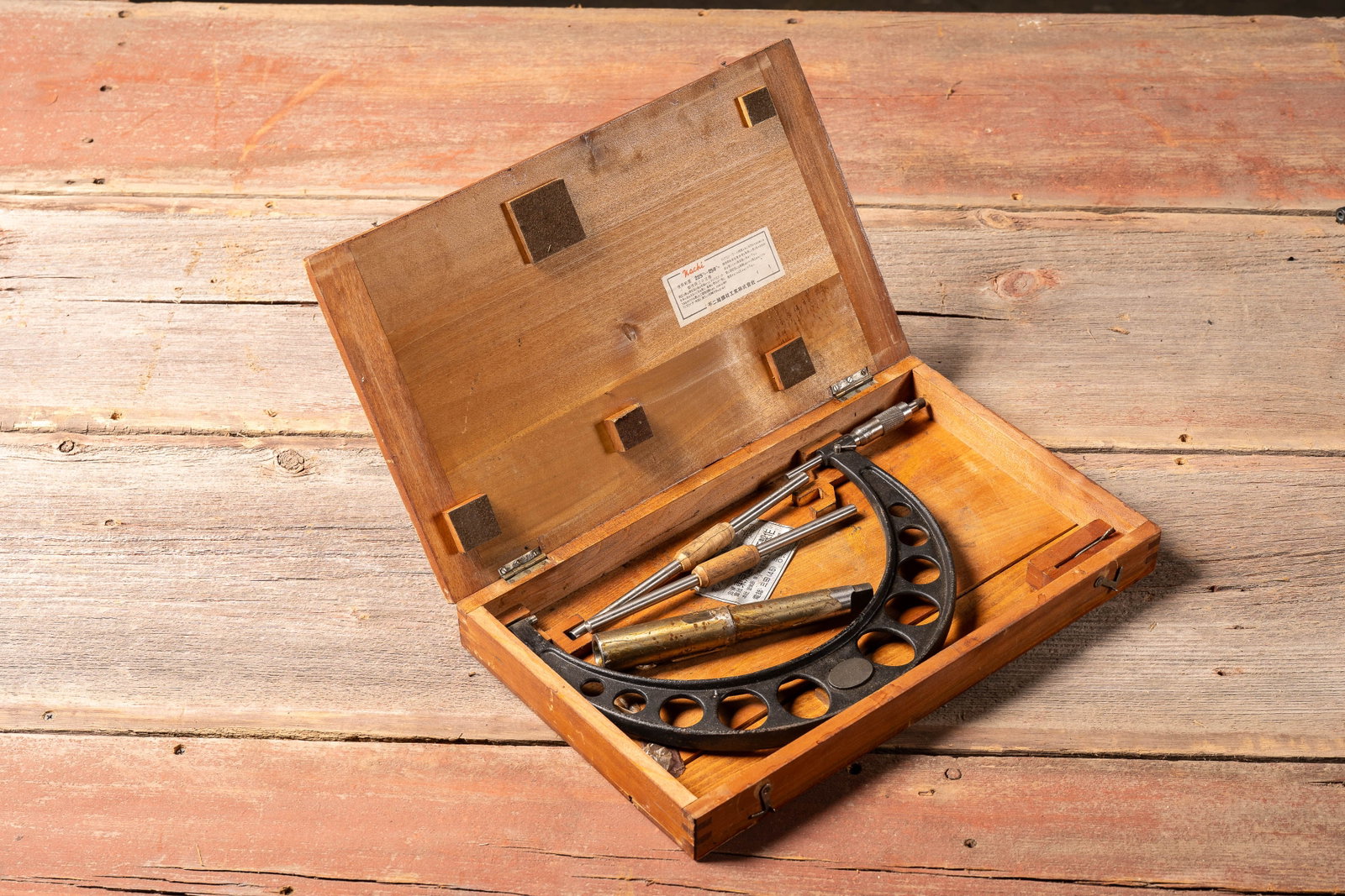 Nachi 225-250 mm -Inside- Micrometer in Wood Case: **NOTE: Any shipping quotes provided on this screen or on your Live Auctioneers invoice are provided by Live Auctioneers. In-house shipping is available on all lots. For in-house shipping quotes, plea