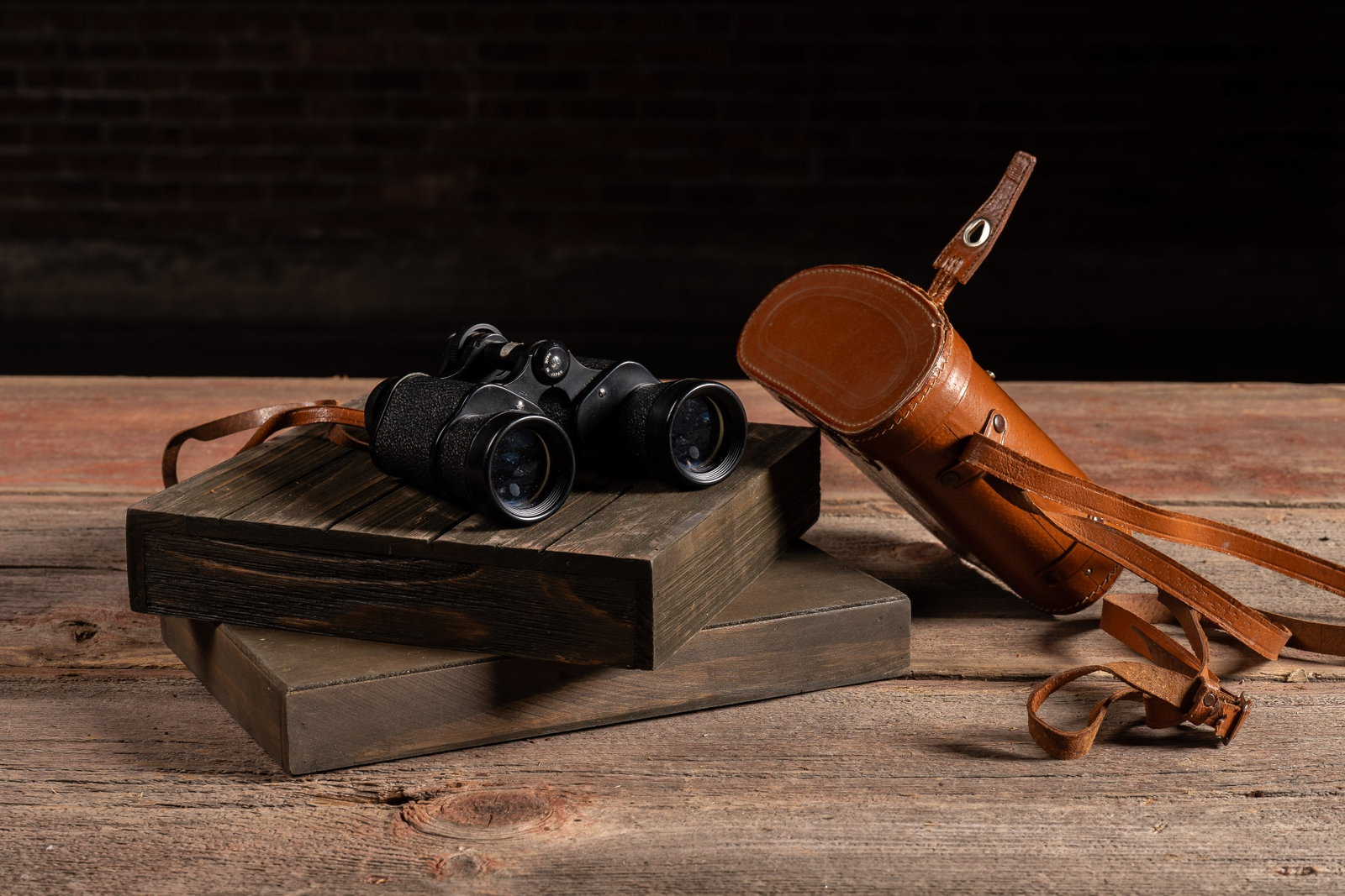 Field Binoculars with Leather Case by Fuji Optical (1 of 4)