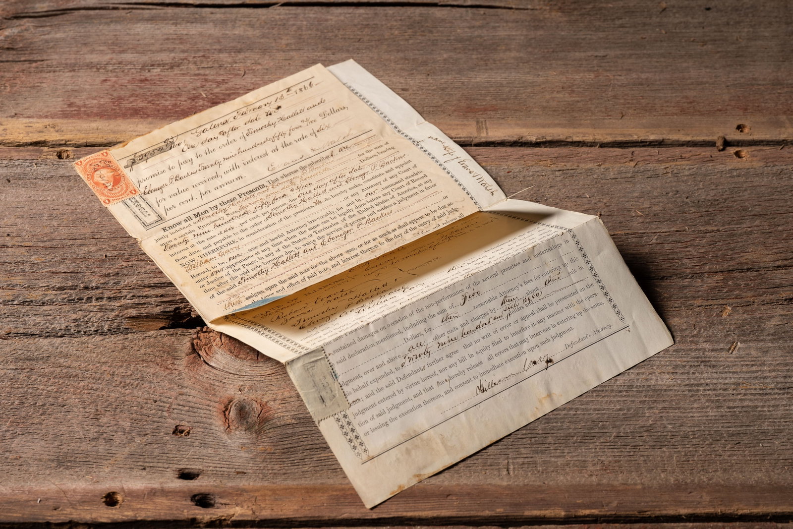 Reconstruction-Era Galena, IL Legal Document- 1866: **NOTE: Any shipping quotes provided on this screen or on your Live Auctioneers invoice are provided by Live Auctioneers. In-house shipping is available on all lots. For in-house shipping quotes, plea